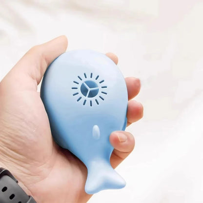 Interactive Cat Toys Electric Jet Floating Ball Cat Toy Whale Shaped Cat Toy Portable USB Dual Function Fan Pet Toy for Teaser