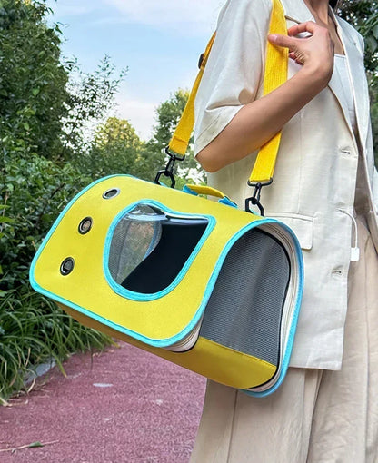 Premium Portable Foldable Breathable Pet Carrier Bag Lightweight for Small Dogs Cats Outdoor Cat Kitten Shoulder Carrying Bag