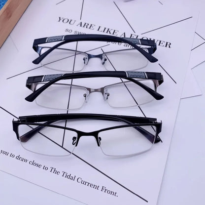 0 -0.5 -1 -1.5 -2 -2.5 -3 -4 -5 -6 Half Metal Frame Nearsighted Glasses Unisex Prescription Myopia