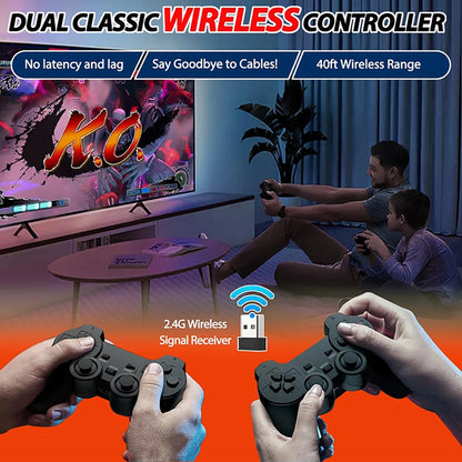 4K TV Game Stick Built-in 20000+ Games Retro Handheld Game Player NEW Video Game Console 64G 2.4G Wireless Controller Gamepad