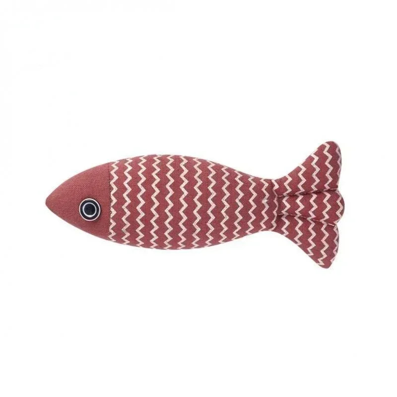 Cat Toys Interactive Grinding Teeth Chewing Toy with Catnip Fish Shape Pet Pillows Kittens Cats Toy Cat Supplies