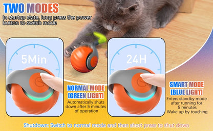 New Interactive Cat Toys Ball Auto Electric Rolling Ball Toys for Cat Kitty Pet Smart Automatic Teaser USB Rechargeable Cat Toy