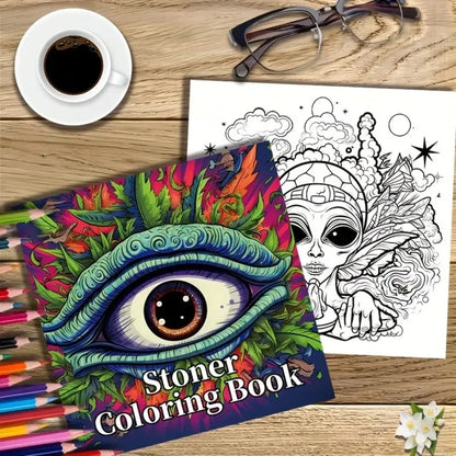 1pc Art Coloring Book Original Upgraded Paper Thickened 22 Pages Stoner Coloring Books Gift For Holiday Birthday Party