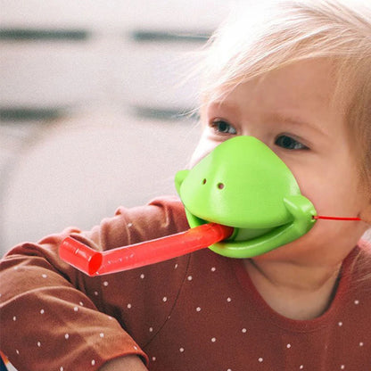 Tiktok Funny Frog Mouth Tongue Lizard Mask Blowing Catch Bugs Party Game Card Board Antistress Toy for Kids Family Interactive