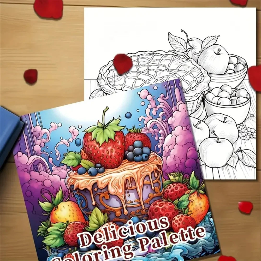 1pc Art Coloring Book 22 Page Coloring Books Gift For Birthday Party Relieve Stress Kill Time Graffiti Painting Drawing Art Book