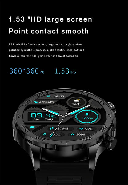 2025 New GPS Bluetooth Call Smart Watch Men AMOLED HD Screen Heart Rate NFC IP68 Waterproof Sports Smart Watch For Android iOS