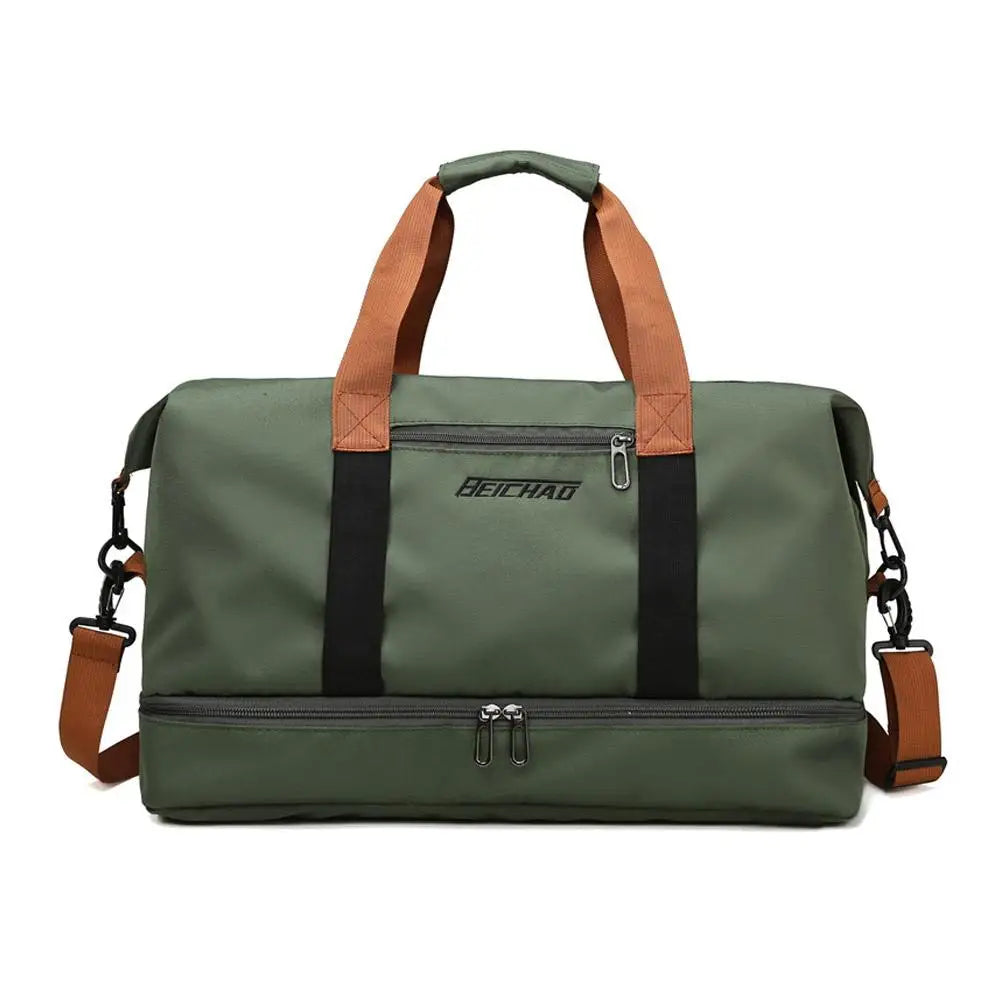 Large Capacity Gym Bag Portable Short Distance Travel Bag Sports Fitness Waterproof Handbag Luggage Storage Bag