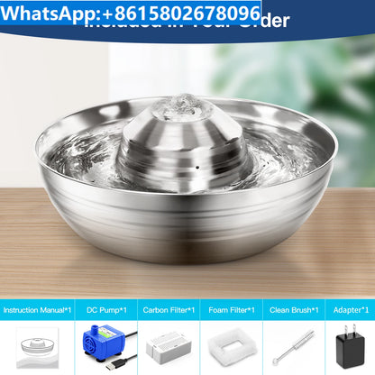Easy to clean filter pet bowl automatic feeder water supply pipe without overflow