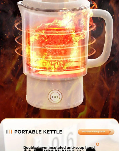 Travel Folding Kettle Outdoor Portable Small Folding Kettle 304 Stainless Steel Electric Kettle Boiler