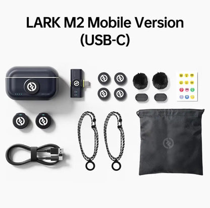 Hhollyland Lark M2 M2S Wireless Lavalier Microphone Noise Reduction for Photography Vlog RX TX for iPhone Android Camera