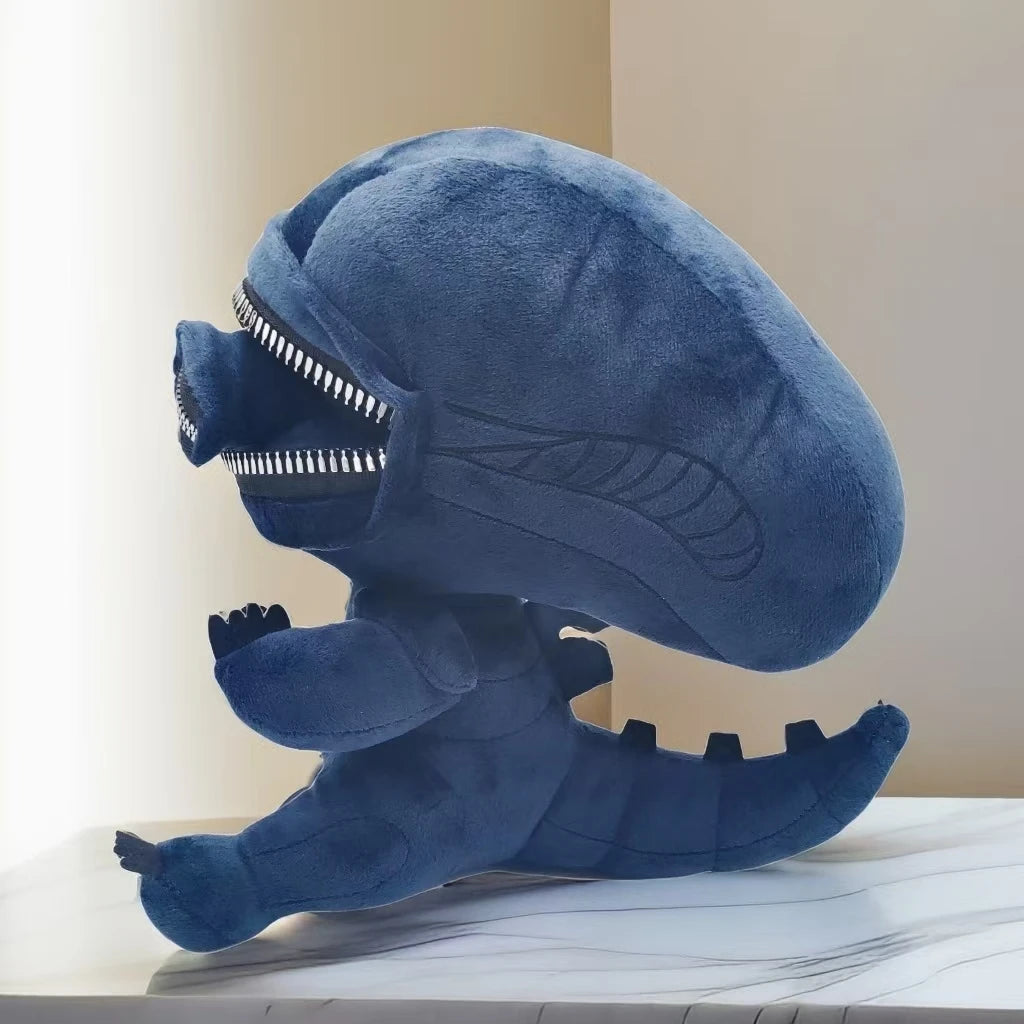 Alien Xenomorph Shaped Zipper Mouth Plush Soft Stuffed Animal Plush Cool Plush ToyGreat Gifts for Boys and Girls Room Decoration