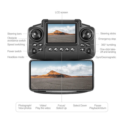 2025 S168 RC Drone Brushless Motor 8K HD Dual Cameras Optical Flow Positioning and Intelligent Obstacle Avoidance Aircraft Toy