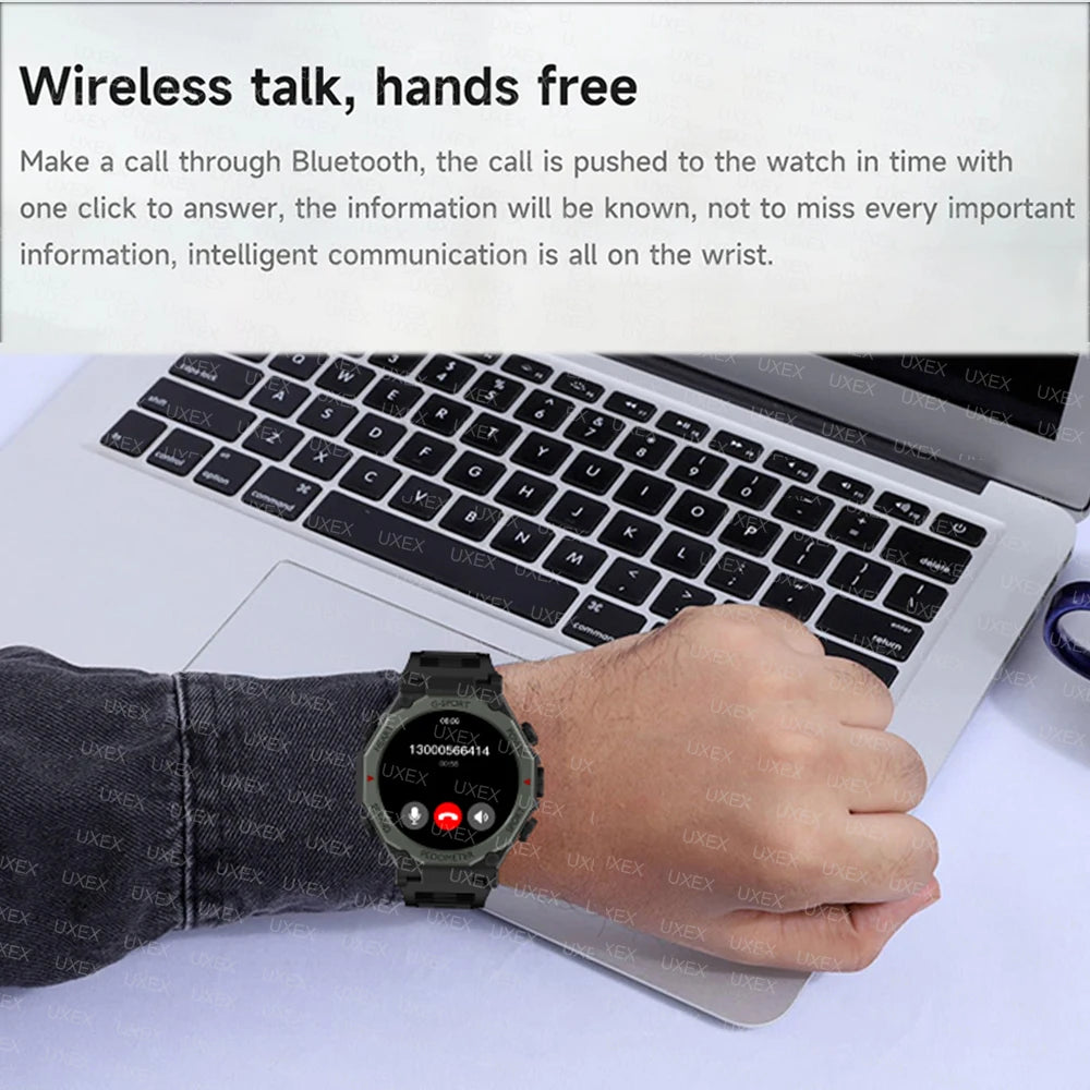 Outdoors Watches Men And Women 1.52”HD Bluetooth Call Health Tracking Alarm Clock Flashlight Sports Multifunction SmartWatches