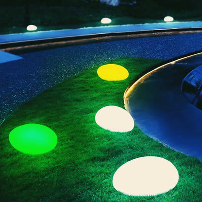 Garden LED Stone Light  Lawn Lamp Outdoor Landscape Lighting Remote Control Home Floor Lamp Camping Party Decoration Cobble