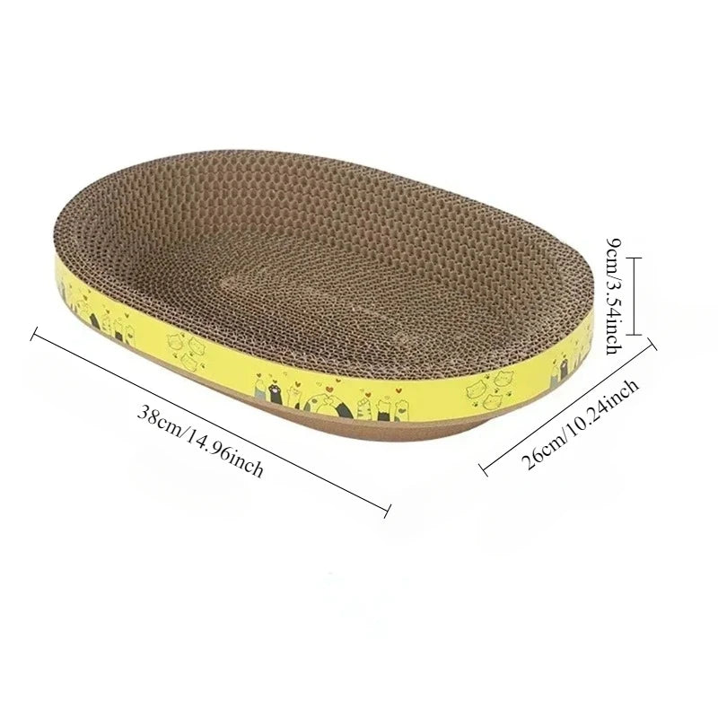 Cat Scratching Pads Round Oval Cat Scratch Pad Bowl Nest for Indoor Cats Grinding Claw Round Grinding Claw Toys Scratching Board