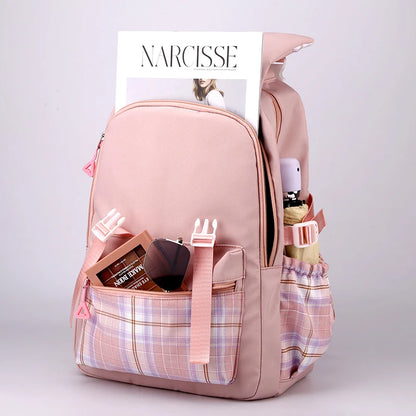 Cute Cinnamoroll Print School Backpack Women Girls Travel Backpack Children Teeneger Students Schoolbags Cinnamoroll Bags Gift