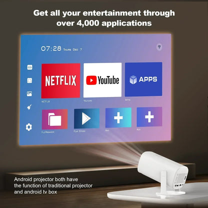 P30 Projector | Android 11 OS | 4K HDR | 1080P Resolution | 2.4G/5G WiFi | BT 5.0 | Outdoor Movie Night