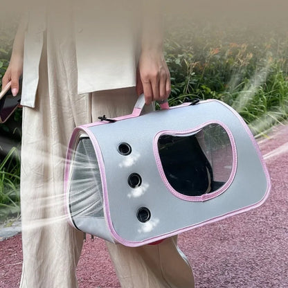 Portable Pet Cat Bag Carrier Foldable Cat Bag Breathable Shoulder Bag For Small Dogs Cats Pet Cat Dog Outing Bag Carrying Bag