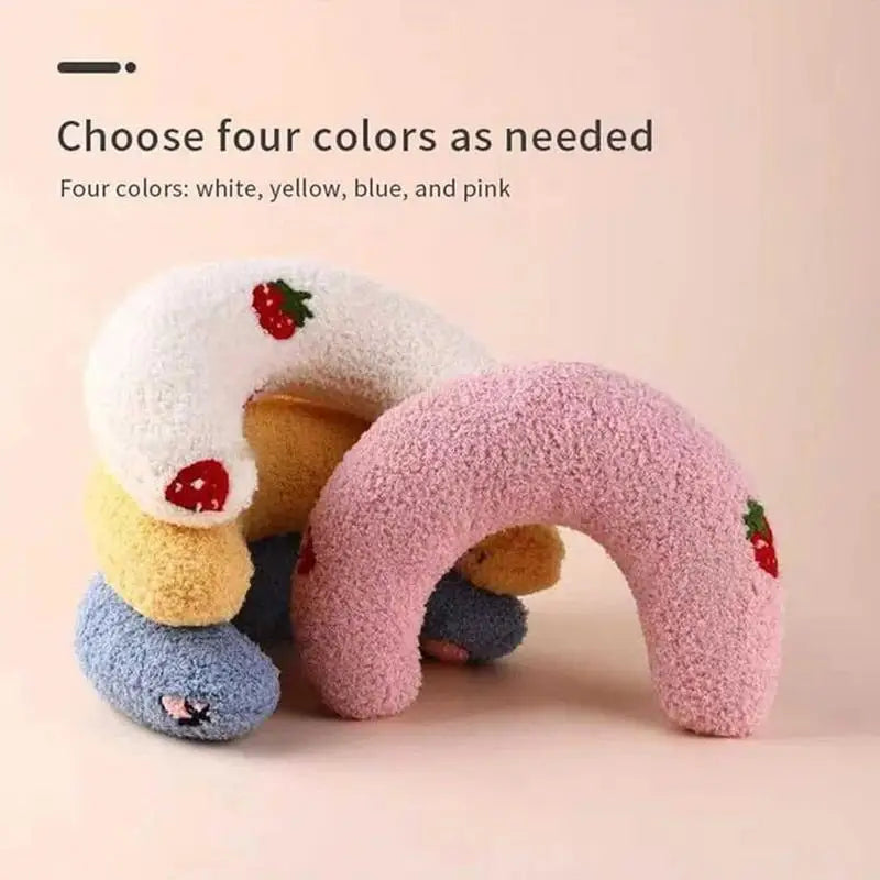 Pillows For Dogs Dog Pillow Soft Cushion Throw Pillow Half Donut Pet Calming Toy Puppy Pillow Embroidery Pattern Dog Bed Pillow