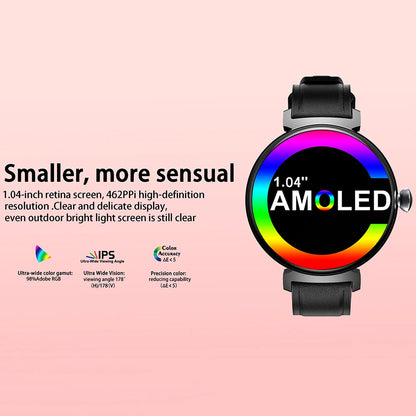 Rainbuvvy DM70 Steel Smart Watch AMLED Women Beautiful Wristwatch Supports IP68 BT Calling Sports Watch