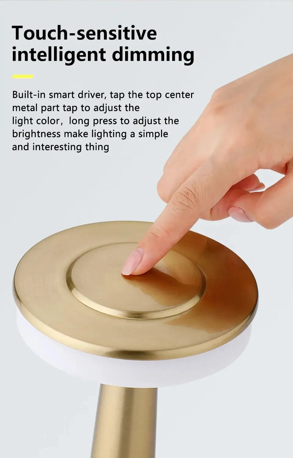LED Table Light 3 Color Modes Retro Coffee Table Lamp with Touch Control Mushroom & Dumbbell Styles Sensor Rechargeable Night