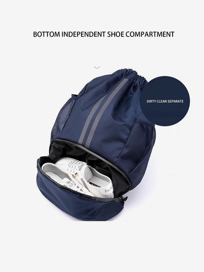Basketball bag, swimming bag, dry wet separation women's storage bag, sports backpack, training and fitness drawstring backpack