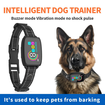Automatic Anti Barking Dog Collar HD Digital Rechargeable Bark Stopper Smart Stop Barking IP67 Waterproof Collar For Dog