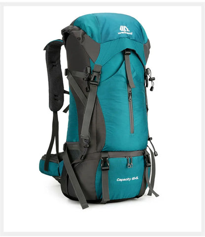 70L Nylon Camping Backpack Travel Bag With Rain Cover Outdoor Hiking Daypack Mountaineering Backpack Men Shoulder Bags Luggage