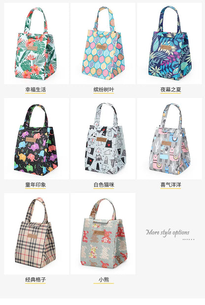 Kids Lunch Bag for School Portable Thermal Bag Children Cartoon Insulated Lunch Bag Cooler Pouch Dinner Container Handbags