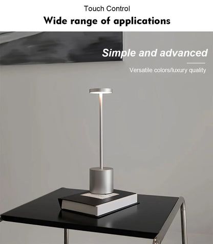 Table lamp USB Rechargeable Wireless desk lamp Dimming Touch night light lamps home decor Retro Portable bedside lamp for room