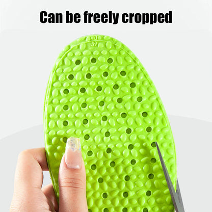 Sports Shock Absorption Insole Green PU Memory Foam Breathable Arch Support Orthopedic Shoes Pad Men Women Feet Care Shoes Pad