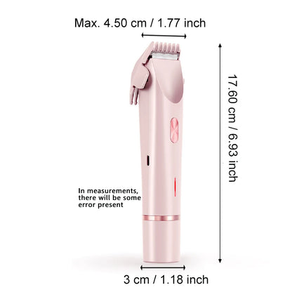 Dual Head Hair Removal for Women Portable Float Blade R-shaped Head Wet Dry Use Waterproof Painless Facial Trimmer Body Epilator