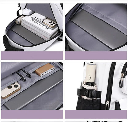Backpack 3Pcs/Set for Girls Large Capacity Middle Schoolbag Student Schoolbag Set School Backpack Bags for Teenage Students Bag