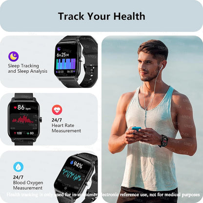 New Luxury Smartwatches Men Full Screen Bluetooth Call Valentine Gift Alarm Clock Custom Photo Health Tracking Watch Women 2025