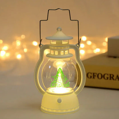2025 LED Lamp Decor Christmas Portable Lantern Santa Claus Xmas Tree Wind Lights Pendant Navidad Christmas New Year Decoration