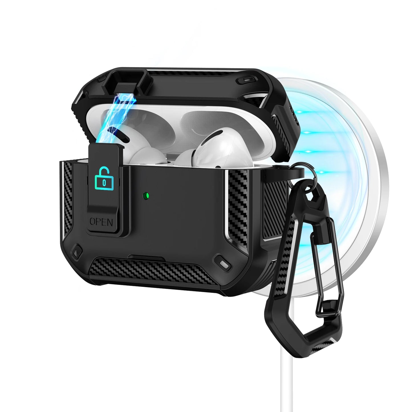 For AirPods 4 Generation Case Cover with Phone Holder Shockproof Hard Shell Protective Case with Cleaner Kt for AirPods Pro/Pro2