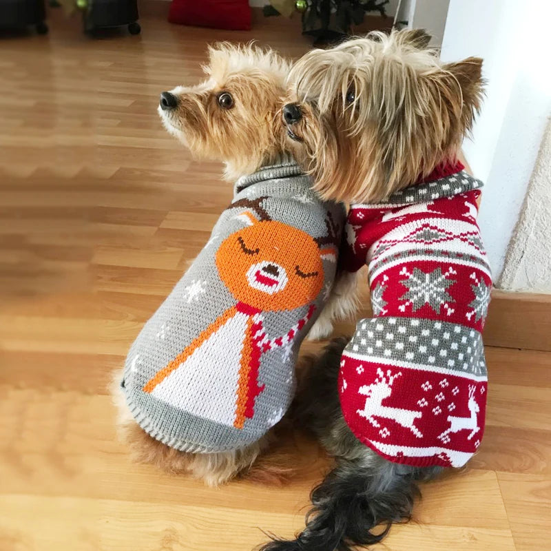 Christmas Cat Dog Sweater Pullover Winter Dog Clothes for Small Dogs Chihuahua Yorkies Puppy Jacket Pet Clothing ubranka dla psa
