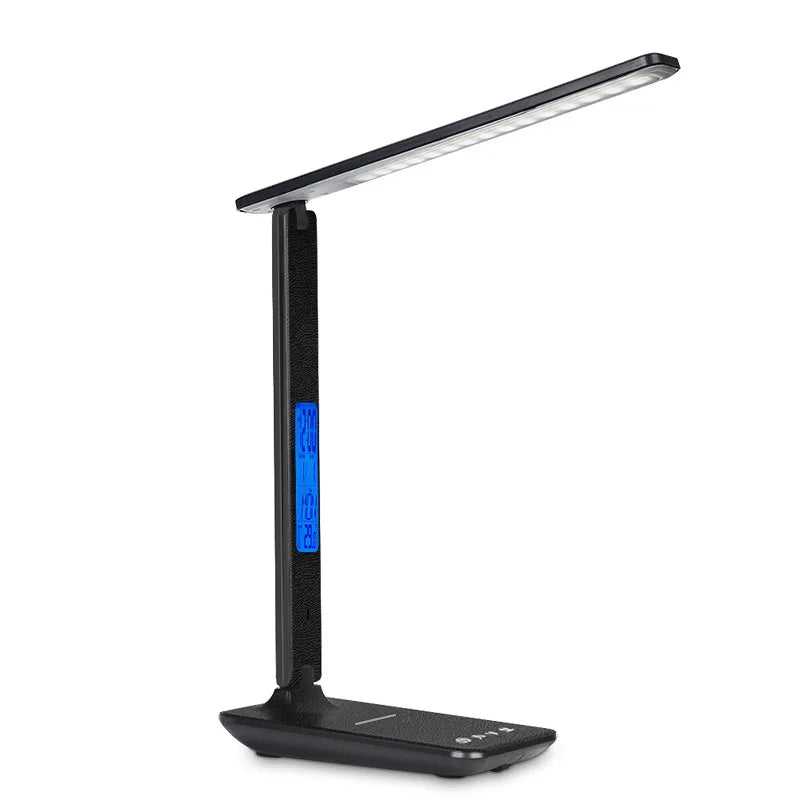 LED Desk Lamp, Office Table Lamp with Wireless Charger, Suitable for Home, Office Dimmable Desk Lamp, with USB Charging Port