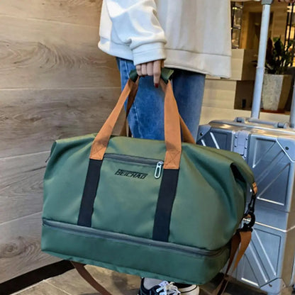 Large Capacity Gym Bag Portable Short Distance Travel Bag Sports Fitness Waterproof Handbag Luggage Storage Bag