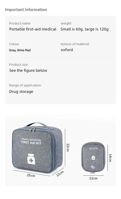 Family First Aid Kit Portable Outdoor Travel Storage Bag Household Large Capacity Layered Medicine Storage Bag