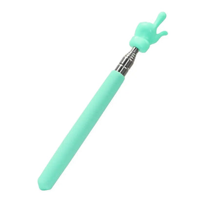 1PC Stainless Steel Teaching Tools Finger Design Whiteboard Pointer Teaching Stick Finger Reading Sticks Handheld Presenter