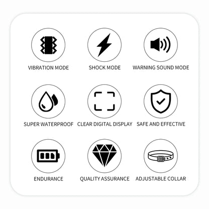Electric Dog Training Collar Dog Anti Bark Waterproof Rechargeable Pet Remote Control For All Size Shock Vibration Sound