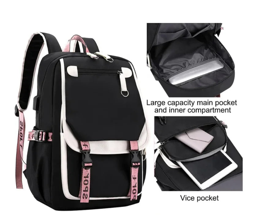 KPop Demon Hunters Backpack Students Large Capacity Backpack K-Pop Demon Hunters Fans Gift Girls School Bags Travel Backpack