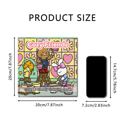 Cozy Friends Coloring Book for Adults and Teens Featuring Cute Cozy Daily Activities Kids Graffiti Book Perfect Gift Birthday