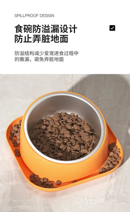 Pet bowl cat bowl oblique mouth bowl dog food bowl anti-knock dog bowl wholesale dog bowl drinking water integrated pet feeder