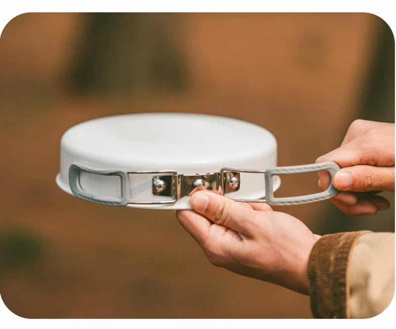 Naturehike Ceramic Non Stick Pot Outdoor Camping Portable Kitchenware BBQ Picnic Kettle Frying Pan Cookware Barbecue Tablewar