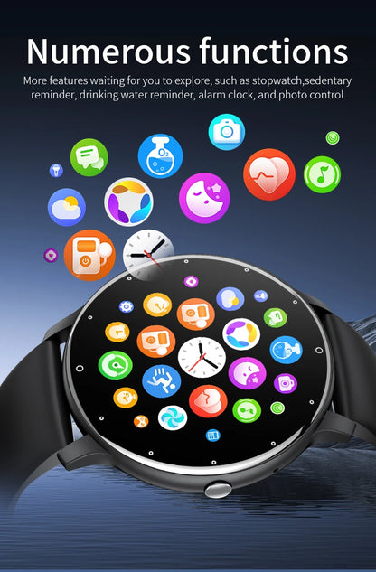 LIGE 2025 Smart watch Ladies Full touch Screen Sports Fitness watch IP67 waterproof Bluetooth For Android iOS Smart watch Female
