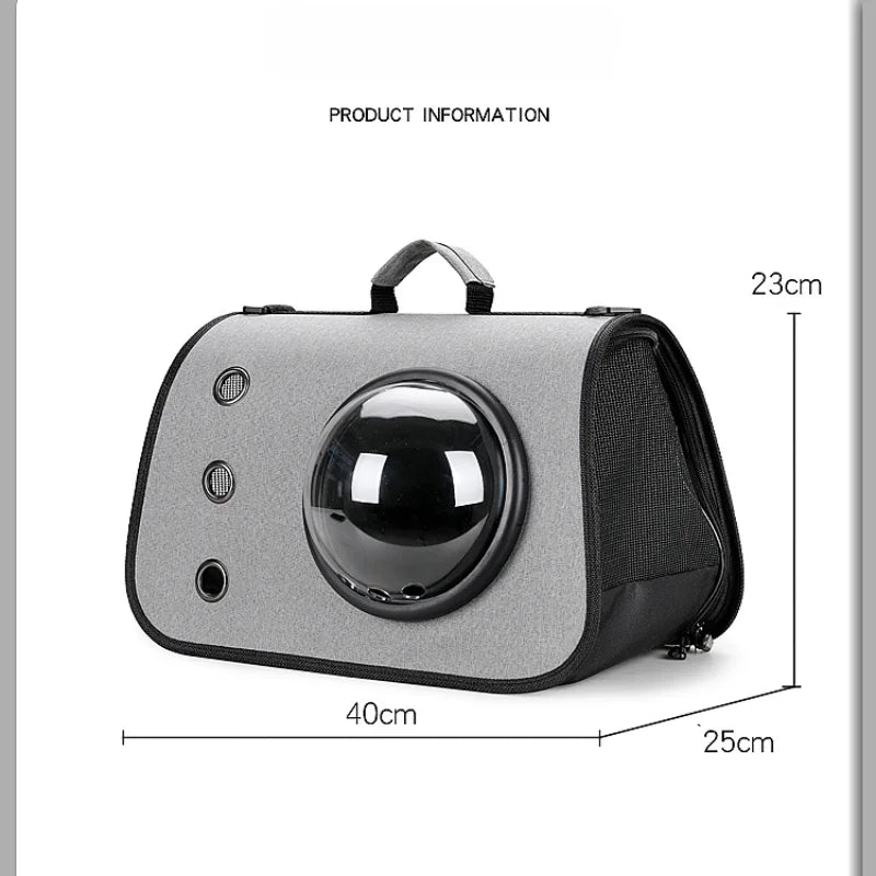 Portable Pet Backpack for Outdoor Travel Foldable Transparent Cat Backpack Suitable Dogs and Cats Breathable Tote Bag for Travel