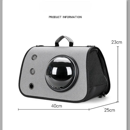 Portable Pet Backpack for Outdoor Travel Foldable Transparent Cat Backpack Suitable Dogs and Cats Breathable Tote Bag for Travel