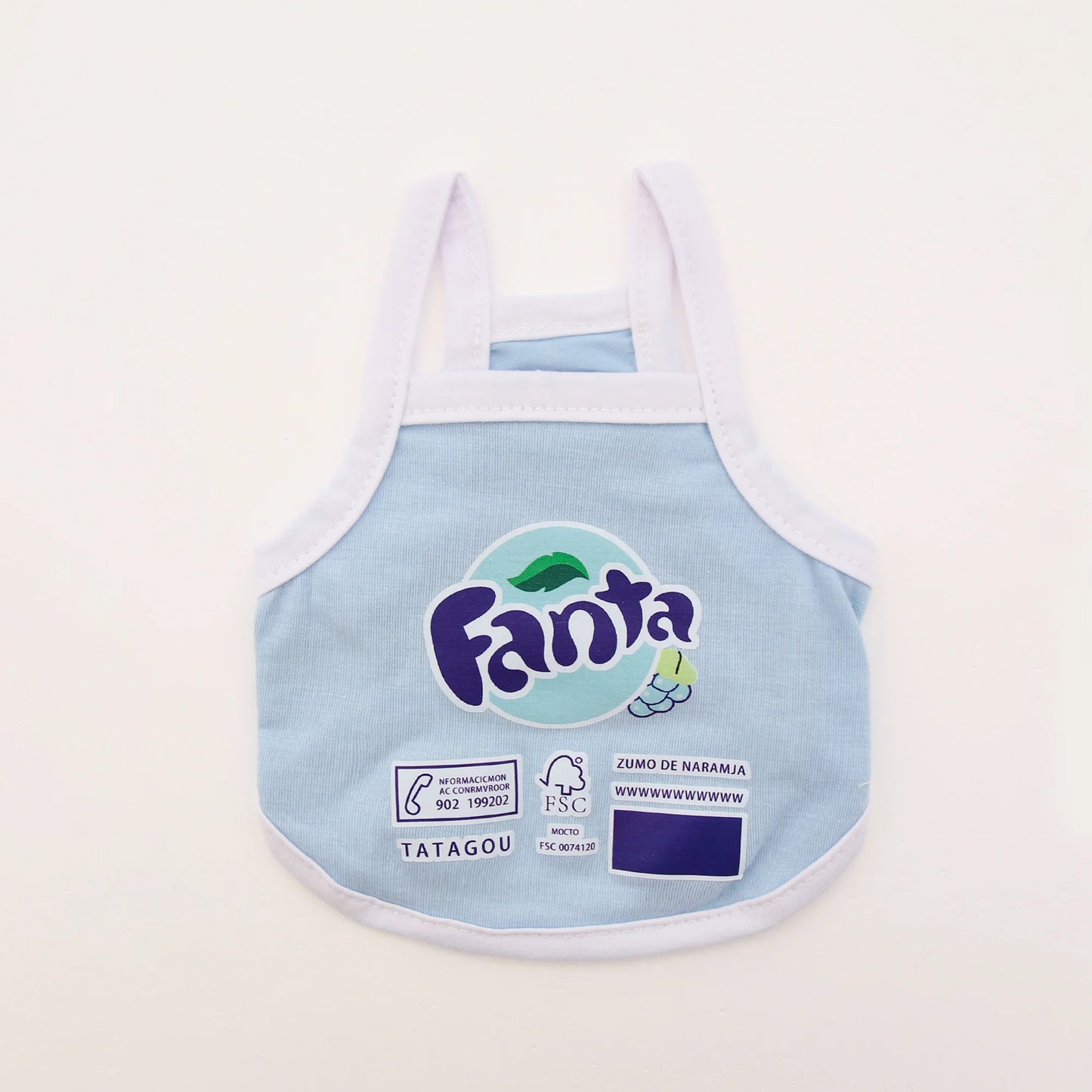 Summer new spring/summer cat and dog clothes thin style, western-style dopamine fruit soda suspender, cute vest style short styl